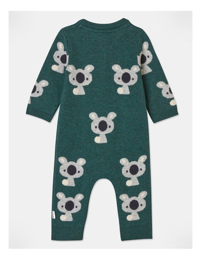 Billie Essential Knit Koala Coverall in Green