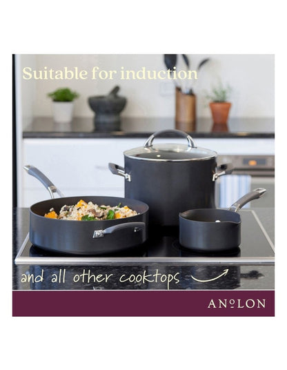 Nonstick Induction Saucepan 16cm/1.9L in Black