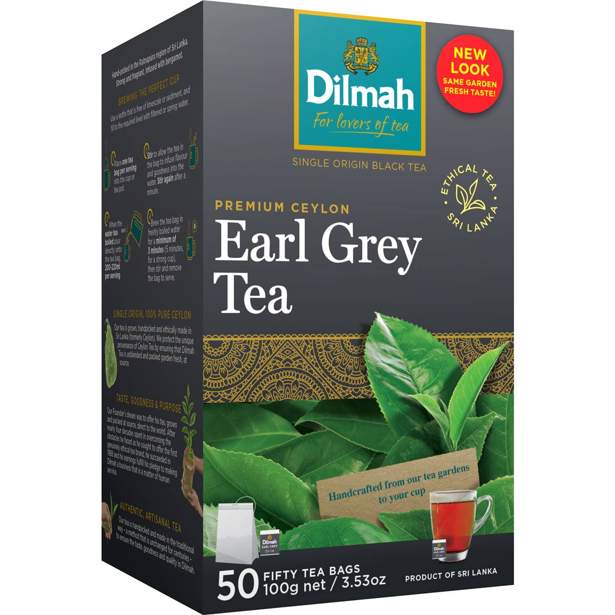 Dilmah Earl Grey Tea Bags 50 Pack