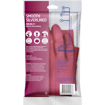 Vileda Ansell Smooth Silverlined Gloves Medium Pair each
