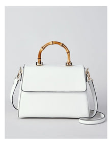 Belle Satchel Bag in White