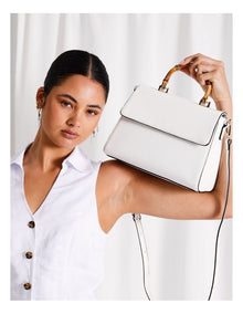 Belle Satchel Bag in White