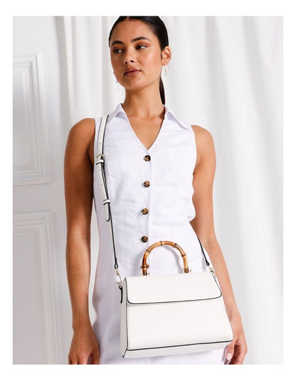 Belle Satchel Bag in White