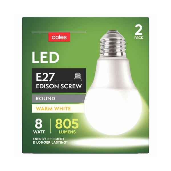 LED Globes GLS ES 8W 805Lum Warm White
