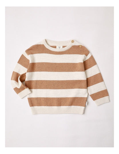 Kit Essential Stripe Knit Jumper in Brown