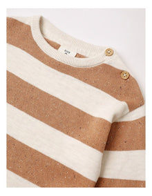 Kit Essential Stripe Knit Jumper in Brown