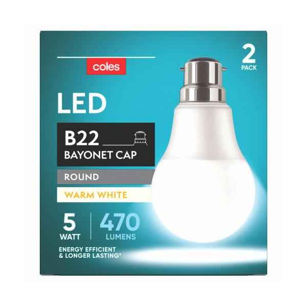 Led Globes Gls Bc 5W Warm White