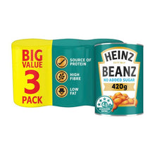 HEINZ BAKED BEANS NO ADDED SUGAR 3 PACK 420G
