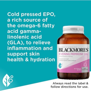 Blackmores Evening Primrose Oil Skin Health Vitamin Capsules 125 pack