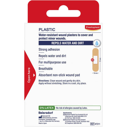 Elastoplast Water Resistant Plastic Plasters 40 Pack