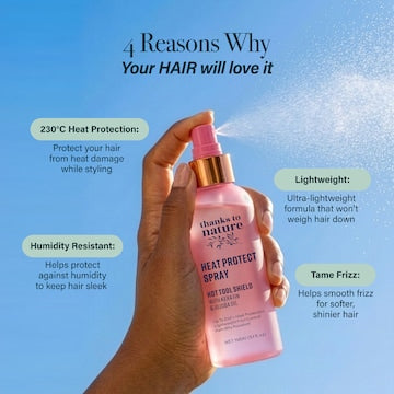 Thanks To Nature Heat Protect Spray With Keratin & Jojoba Oil 150mL
