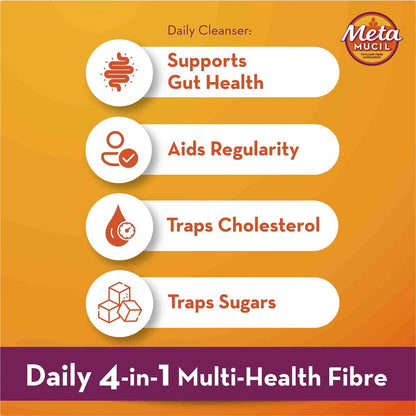 Metamucil Daily Fibre Supplement Natural Granular Coarse 72 Doses 504g