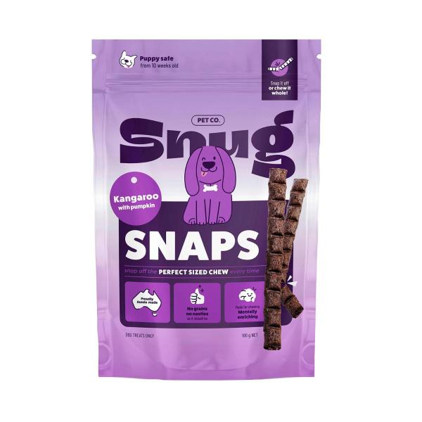 SNUG PET CO SNAPS DOG TREATS KANGAROO WITH PUMPKIN 100 GRAM