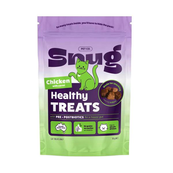 SNUG PET CO HEALTHY CAT TREATS CHICKEN WTIH CARROT 55 GRAM
