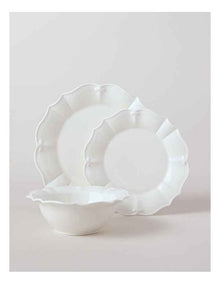 Bella Scalloped 12pc Dinner Set in White
