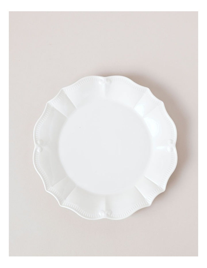 Bella Scalloped 12pc Dinner Set in White
