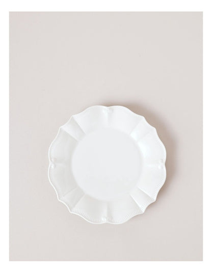 Bella Scalloped Side Plate in White
