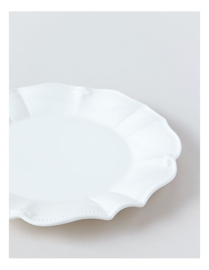 Bella Scalloped Side Plate in White
