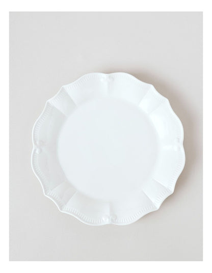 Bella Scalloped Round Platter 30cm in White