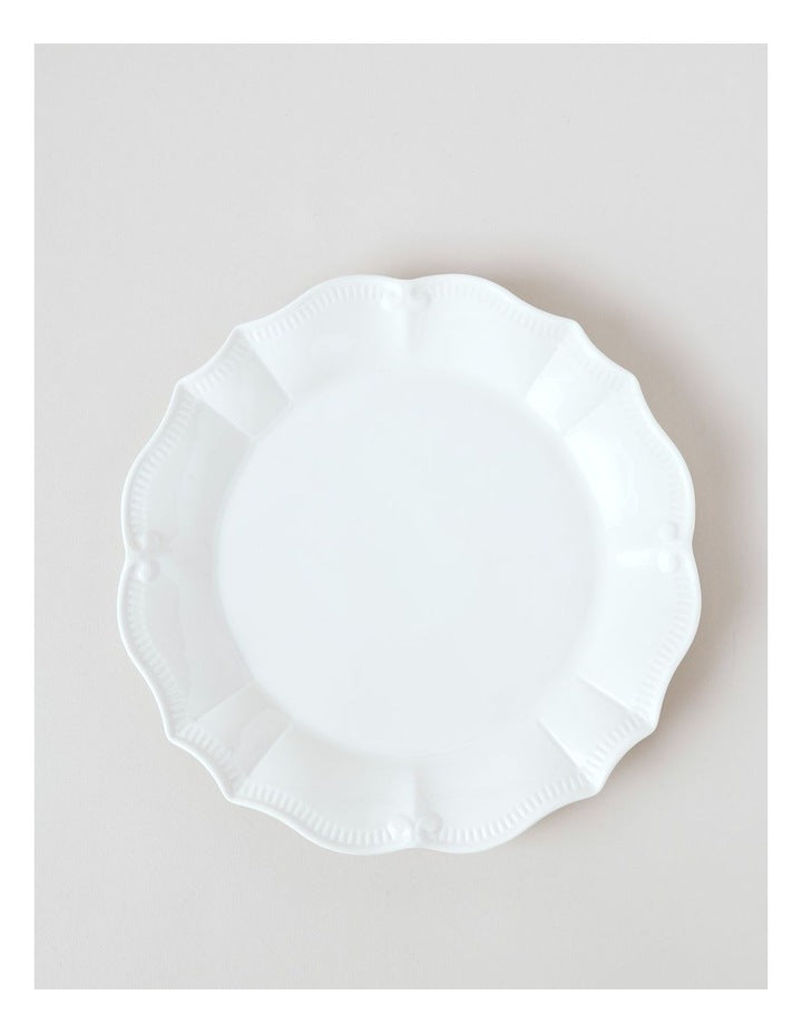 Bella Scalloped Round Platter 30cm in White