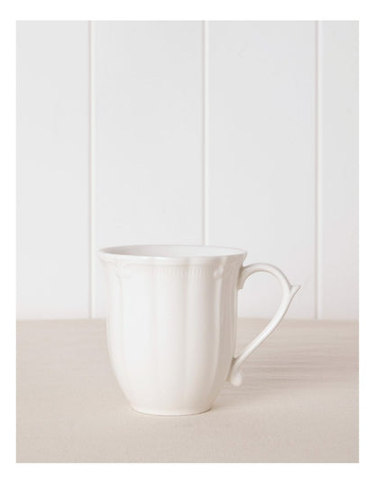 Bella Scalloped Mug in White