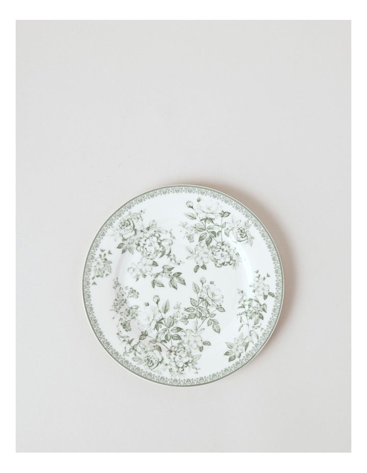 Aster 12pc Dinner Set in Green Toile