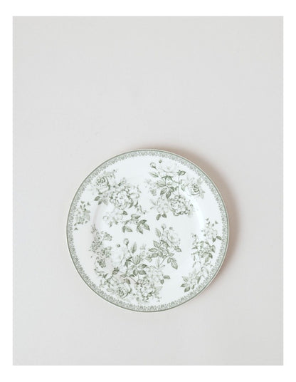 Aster 12pc Dinner Set in Green Toile