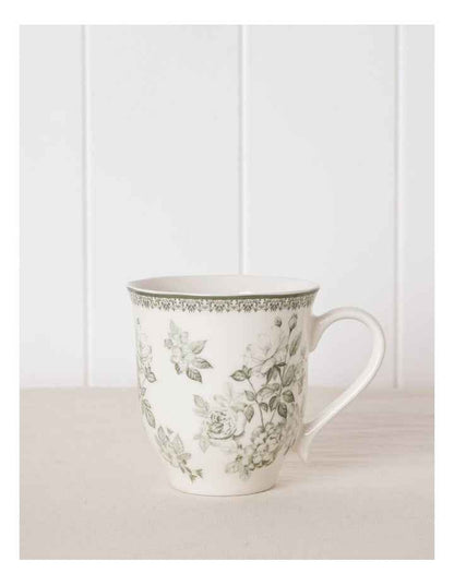 Aster Mug Set of 2 in Green Toile