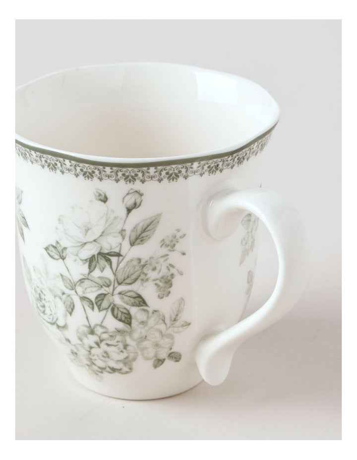 Aster Mug Set of 2 in Green Toile
