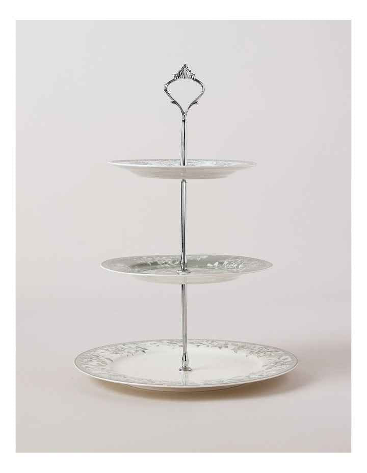 Aster 3 Tiered Cake Stand in Green Toile