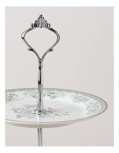 Aster 3 Tiered Cake Stand in Green Toile