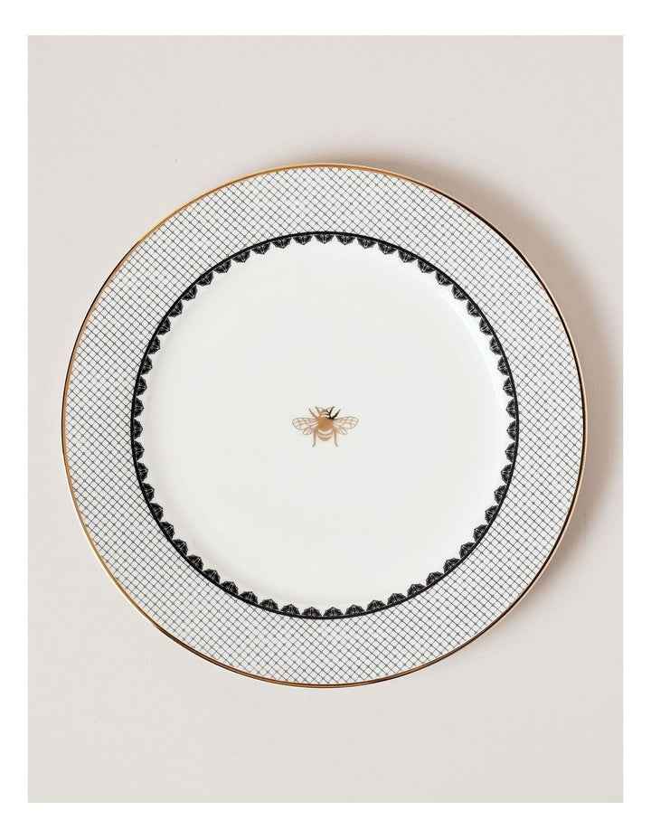 Honey Bee 12pc Dinner Set in Black/Gold