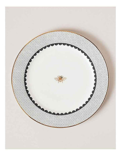 Honey Bee 12pc Dinner Set in Black/Gold