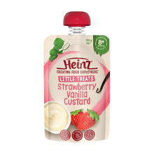 HEINZ LITTLE TREATS STRAWBERRY & VANILLA CUSTARD BABY FOOD POUCH 120G 8+ MONTHS