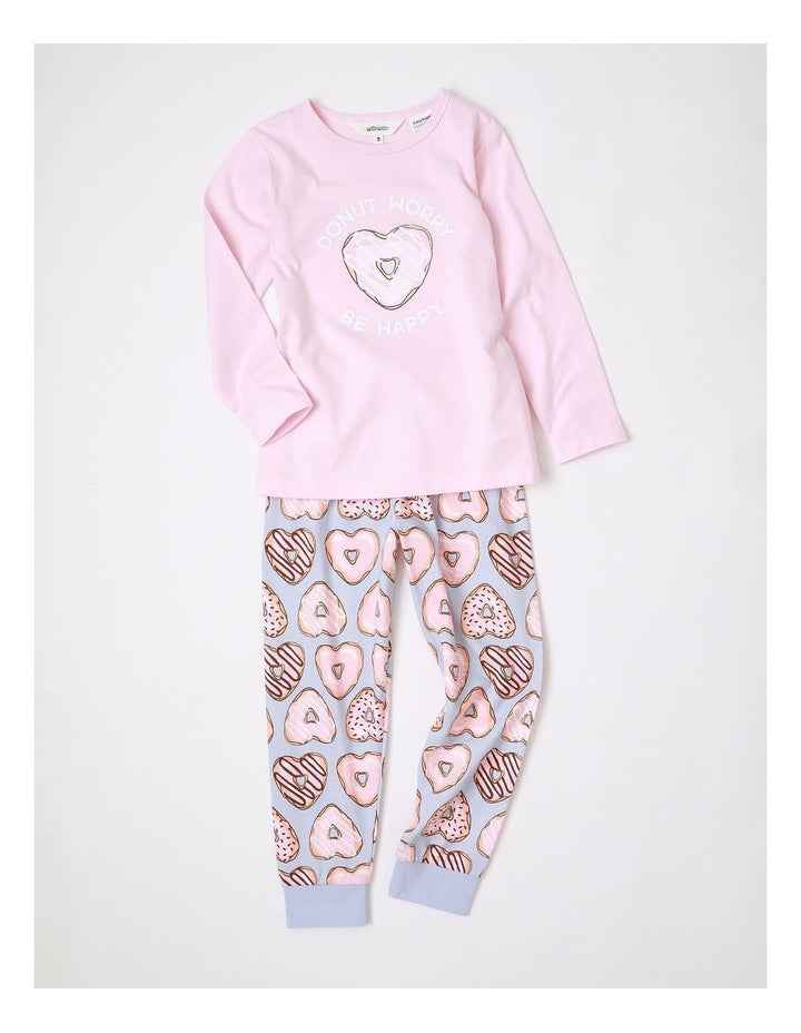 Heart Donut Pyjama Set in Pink