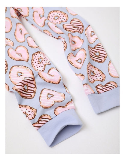 Heart Donut Pyjama Set in Pink