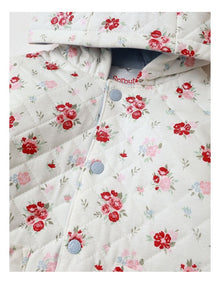 Quilted Jersey Lined Jacket in Bone