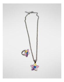 Star Necklace And Ring Set in Multi