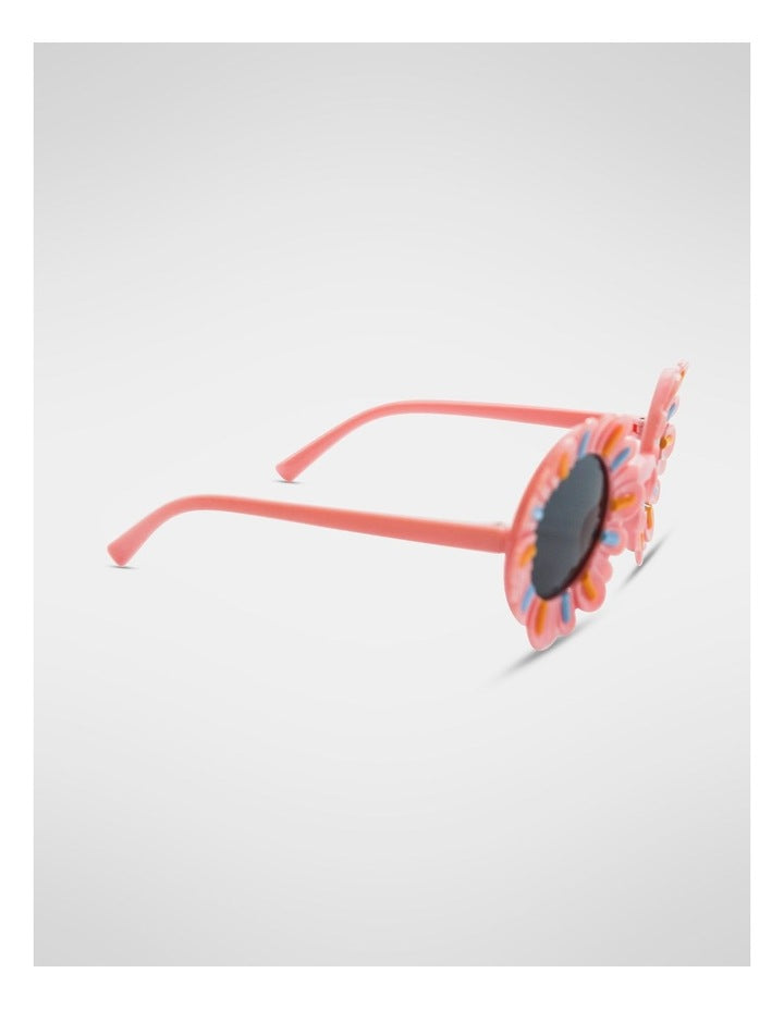 Flower Sunglasses And Hair Wrap Set in Pink