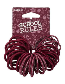 Maroon Hair Tie Set - Everyday Essentials
