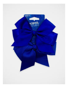 School Big Bow Hairclip 2 Pack in Royal Blue