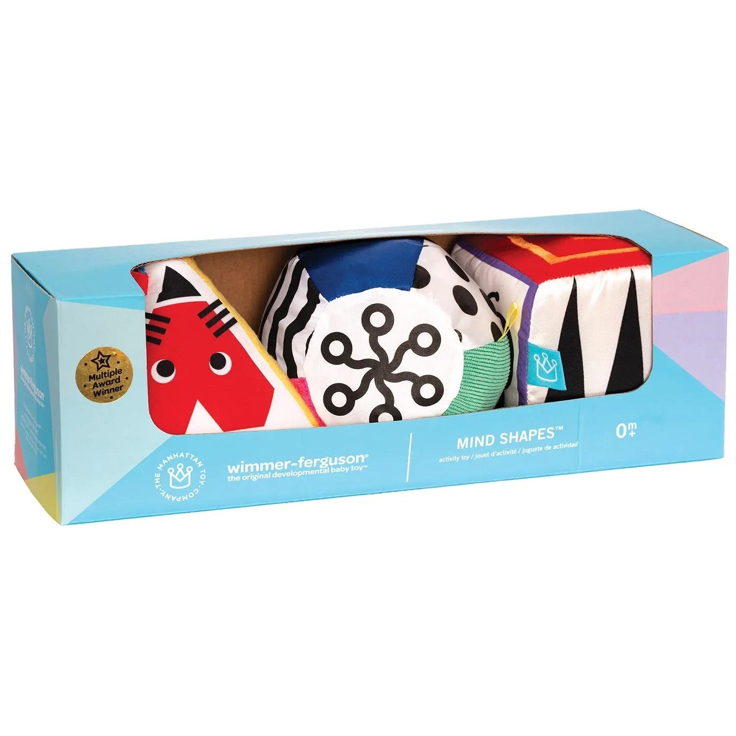 Soft Blocks Mind Shapes Set of 3 by Wimmer Ferguson Manhattan Baby Plush Toys Baby Gifts Idea Retired 0m+
