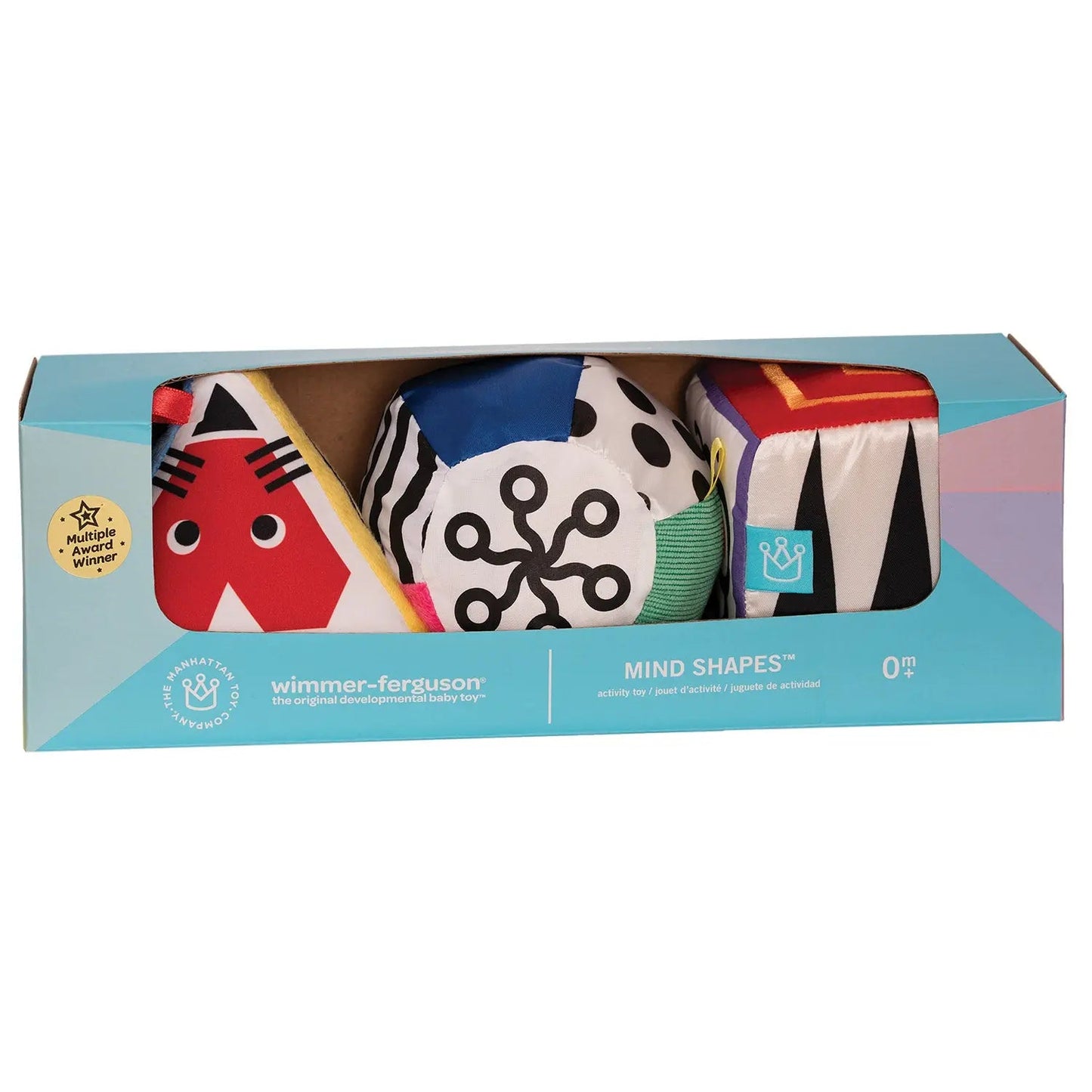Soft Blocks Mind Shapes Set of 3 by Wimmer Ferguson Manhattan Baby Plush Toys Baby Gifts Idea Retired 0m+