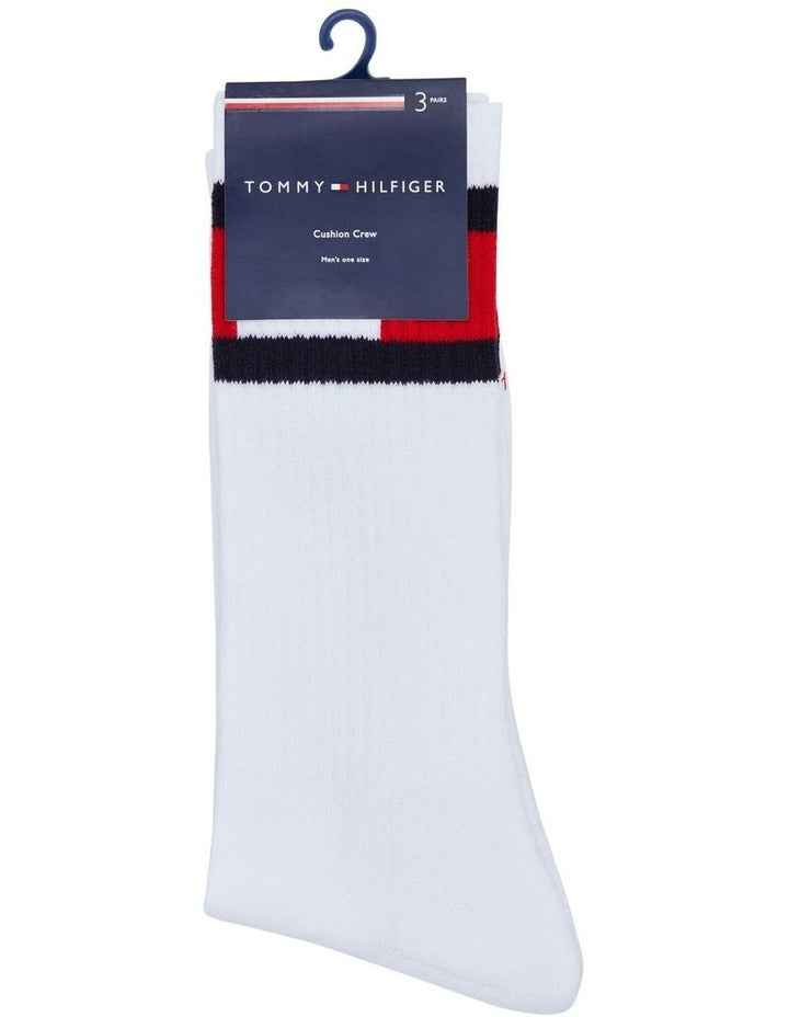 Flag Sports Crew Socks 3 Pack in White