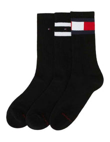 Flag Sports Crew Socks 3 Pack in Black