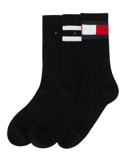 Flag Sports Crew Socks 3 Pack in Black