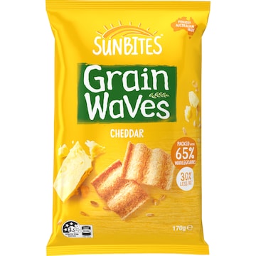 Sunbites Grain Waves Wholegrain Chips Cheddar 170g