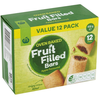 Woolworths Apple Oven Baked Fruit Bars 12 Pack