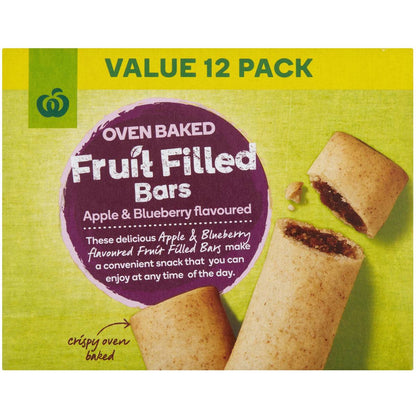 Woolworths Blueberry Oven Baked Fruit Bars 12 Pack