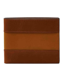 Everett Bifold Wallet with Flip ID in Medium Brown